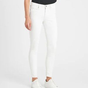 Banana Republic High Rise White Skinny Jeans Sz 32